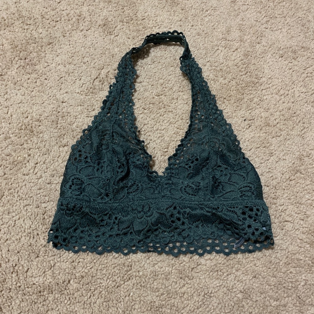 🎊 Beautiful dark green halter neck bralette